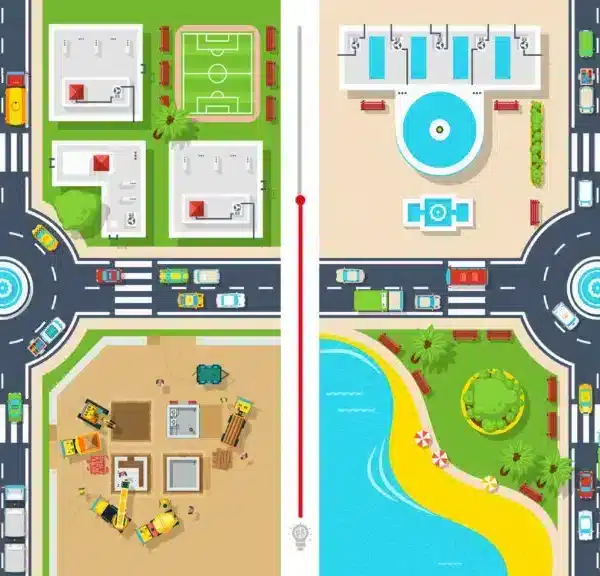 Sfida visiva: scoprite le 5 differenze di queste vedute aeree della città in meno di 20 secondi! Riuscirai a diventare un maestro dell’osservazione urbana?
