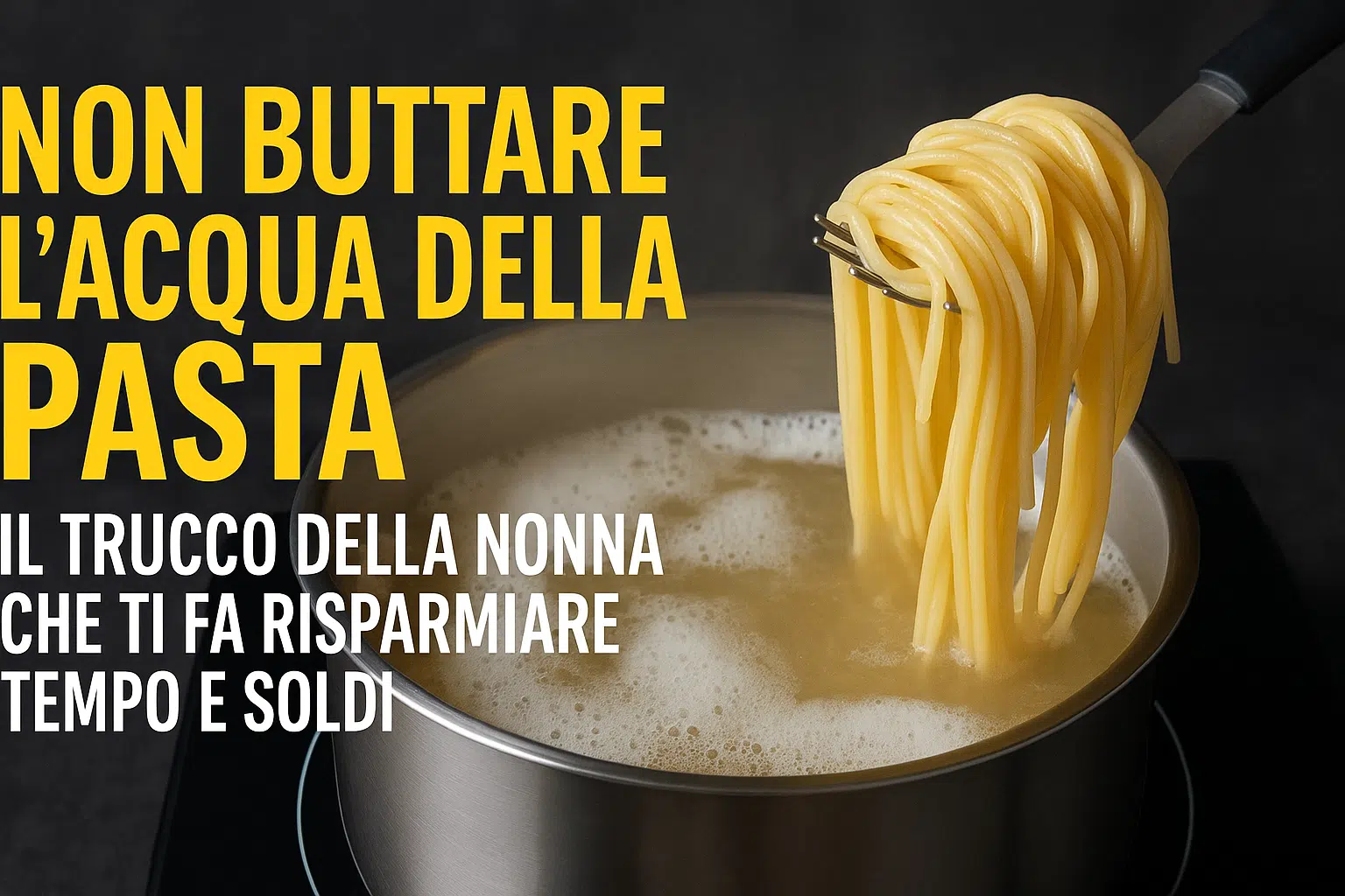 Non buttare l'acqua della pasta: il trucco della nonna che ti fa risparmiare tempo e soldi!